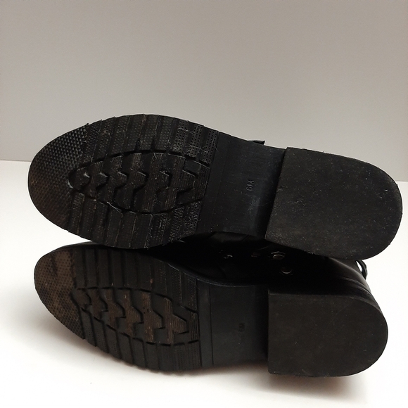 L.A.M.B. Tessa Moto Short Ankle Stud Boots Slip-On Genuine Leather Black Sz 6 M - Picture 14 of 16